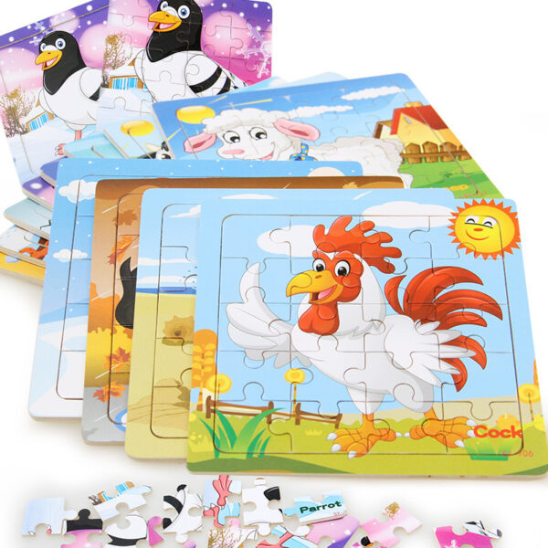 Children's poultry animal wooden puzzle - Image 4