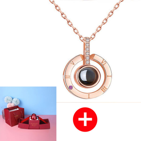 Hot Valentine's Day Gifts Metal Rose Jewelry Gift Box Necklace - Image 9