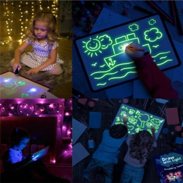 Educational Toy Drawing Pad 3D Magic 8 Light Effects